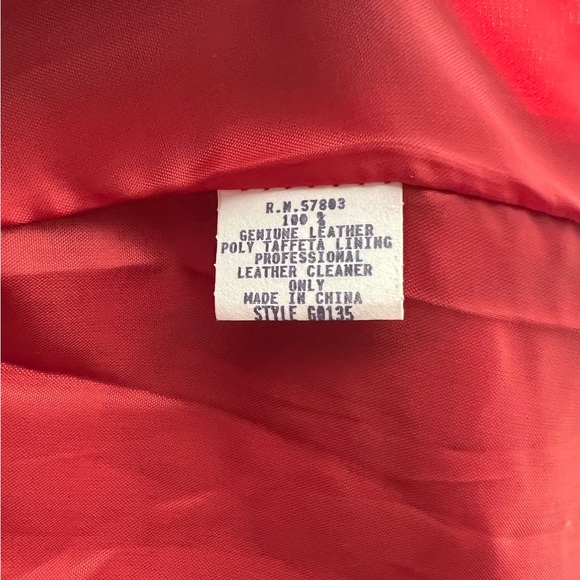 Vintage 80s Leather Jacket and Skirt Set in Cherry Red - Picture 11 of 12